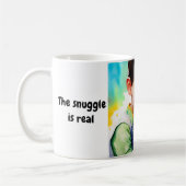 Jongen die kat knuffelen is echt BFF Koffiemok (Links)