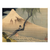 Jongen die Mount Fuji door Katsushika Hokusai beki Foto Afdruk (Voorkant)