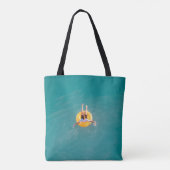 Jongen die op boei zit tote bag (Achterkant)