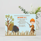 Jongen die op Bossen jagen Kaart (Staand voorkant)