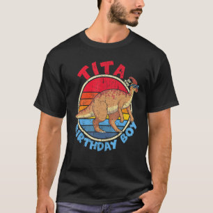 Jongen die op de dag I Tita I Parasaurolophus I Fa T-shirt
