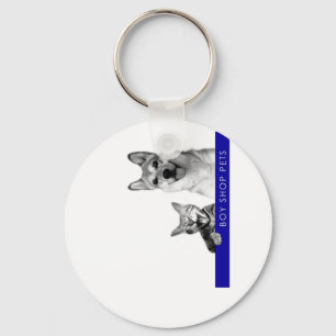 Jongen die op Pets Discography Round Sleutelhanger