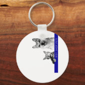 Jongen die op Pets Discography Round Sleutelhanger (Voorkant)