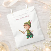 Jongen die piraten spelen met Wooden Sword Dank je Bedankzakje (Geknipt)