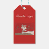 Jongen die  Thunder_Cove kerstmis Skaten Cadeaulabel (Voorkant)
