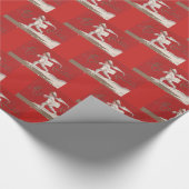 Jongen die Thunder_Cove kerstmis Skaten Cadeaupapier (Hoek)