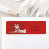 Jongen die Thunder_Cove kerstmis Skaten Etiket (Insitu)