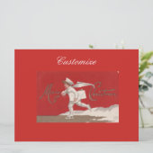 Jongen die  Thunder_Cove kerstmis Skaten Feestdagenkaart (Staand voorkant)