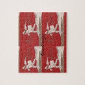 Jongen die Thunder_Cove kerstmis Skaten Legpuzzel (Verticaal)