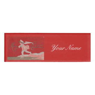 Jongen die Thunder_Cove kerstmis Skaten Naambadge