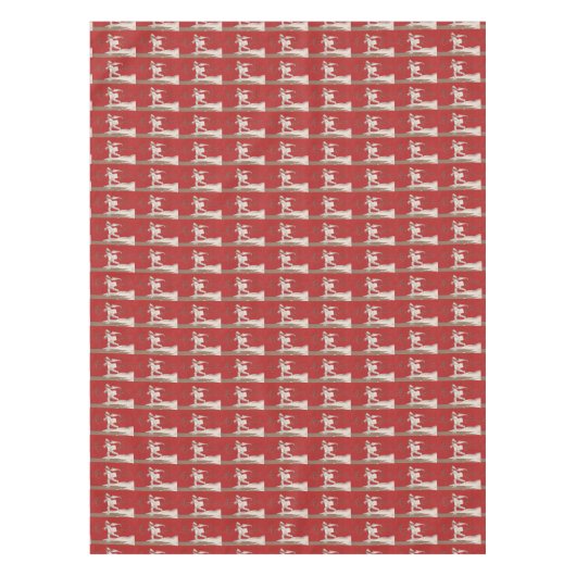 Jongen die  Thunder_Cove kerstmis Skaten Tafelkleed (Voorkant)