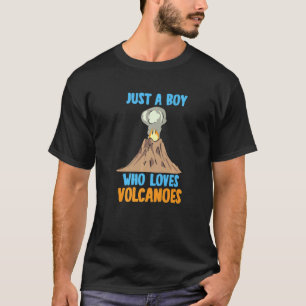 Jongen die van de vulkanoes Rockhounding Geoloog h T-shirt