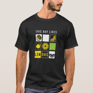 Jongen die van Lemons Summer Lemonade eten T-shirt