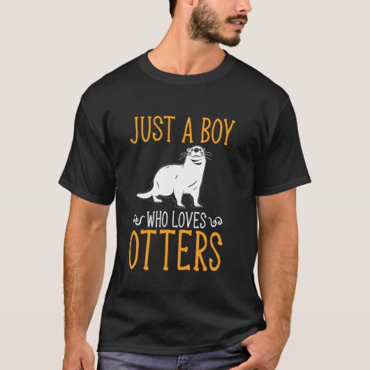 Jongen die van otters houdt Grappige otter T-shirt (Voorkant)