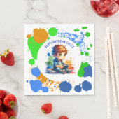 Jongen die videogames speelt Gepersonaliseerde Ver Servet (Insitu)