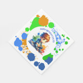 Jongen die videogames speelt Gepersonaliseerde Ver Servet (Hoek)