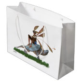 Jongen die vliegen met een schildpad groot cadeauzakje (Achterkant Gekanteld)