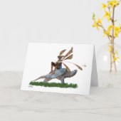 Jongen die vliegen op de Kaart van de schildpad (Gele Bloem)