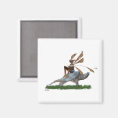 Jongen die vliegen op een schildpad magneet (Voorkant / Achterkant)