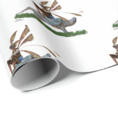 Jongen die vliegen op schildpadpapier cadeaupapier (Rol Hoek)