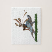 Jongen die vliegen op Turtle Jigzaag Puzzle Legpuzzel (Verticaal)