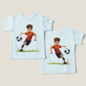 Jongen die voetbal speelt (Ontwerp Voorkant & Achterkant)