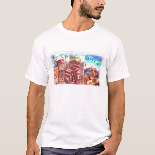 Jongen die wachten... t-shirt (Voorkant)