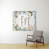 Jongen Dieren Met Masker Baby Shower M Achtergrond Wandkleed (In Situ (horizontaal))