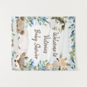 Jongen Dieren Met Masker Baby Shower M Achtergrond Wandkleed (Voorkant (horizontaal))