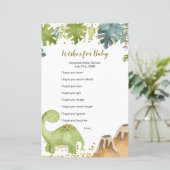 Jongen Dinosaur Greenery wil Baby game (Staand voorkant)