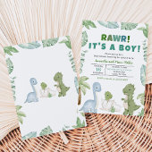 Jongen Dinosaurus Baby Borrel Kaart