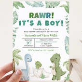 Jongen Dinosaurus Baby Borrel Kaart
