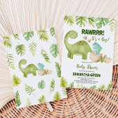 Jongen Dinosaurus Baby Shower Kaart