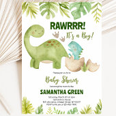 Jongen Dinosaurus Baby Shower Kaart