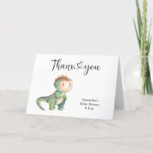 Jongen dinosaurus Bedankt babyshower