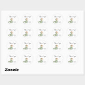 Jongen dinosaurus Bedankt babyshower Ronde Sticker (Vel)