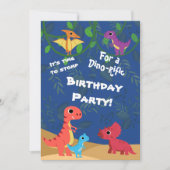 Jongen Dinosaurus Elke leeftijd Verjaardagsfeest Kaart (Voorkant)