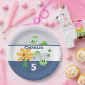 Jongen Dinosaurus Jurassic Verjaardagsfeest Papieren Bordje (Feest)