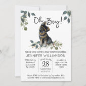 Jongen! Dog Baby shower German Shepherd Puppy Kaart (Voorkant)