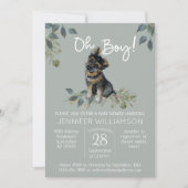 Jongen! Dog Baby shower German Shepherd Puppy Sage Kaart (Voorkant)