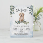 Jongen! Dog Baby shower Kaart (Staand voorkant)