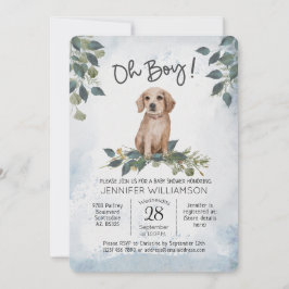 Jongen! Dog Baby shower Kaart