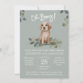 Jongen! Dog Baby shower Kaart (Voorkant)