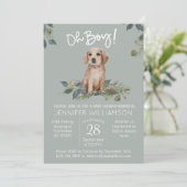 Jongen! Dog Baby shower Kaart (Staand voorkant)