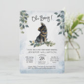 Jongen! Dog Baby shower Kaart (Staand voorkant)