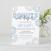 Jongen Donut Spatjes Regenbui Uitnodiging (Staand voorkant)