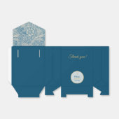 Jongen Doop Blauw Bloem Marigold William Morris Bedankdoosjes (Uitgevouwen)