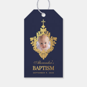 Jongen Doop Navyblauw Foto Nepgoud Elegant Cadeaulabel
