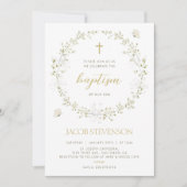 Jongen doop uitnodiging, eerste communie uitnodigi kaart (Voorkant)