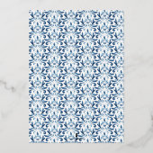 Jongen doop uitnodigingen Blue Crest (Achterkant)